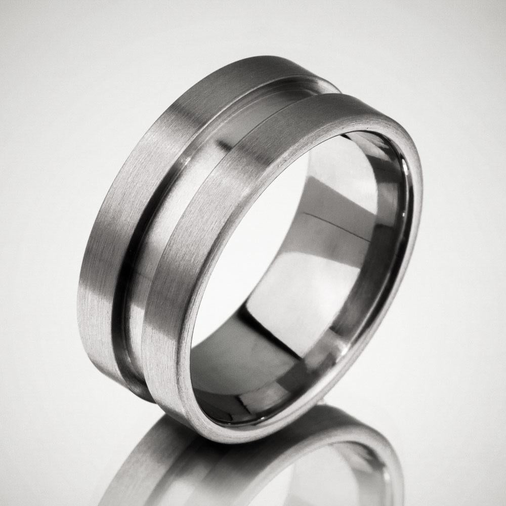 Classic Channel Titanium Ring